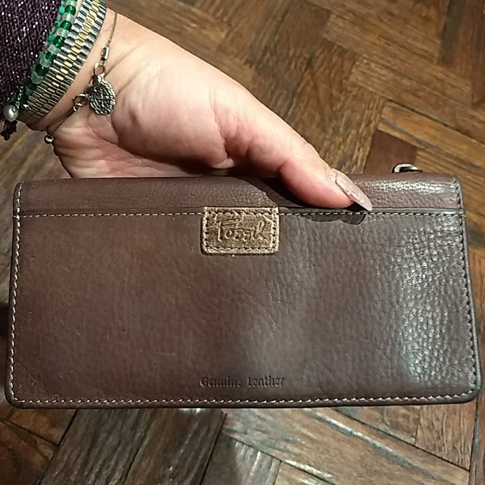 ❤️FINALPRICE❤️FossilWalletDiamondpatchworkSuede - Picture 3 of 8
